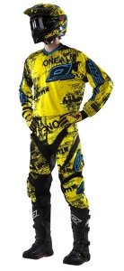 O"NEAL Oneal Youth Element Toxic Jersey Pants Package - Black/Yellow